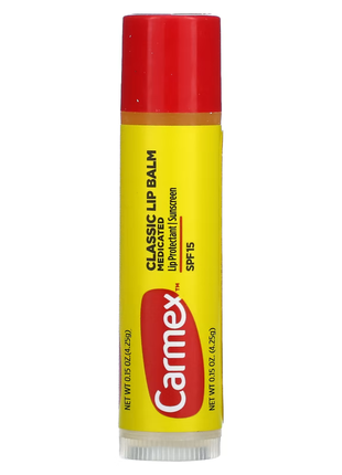 Carmex, класичний бальзам для губ, лікувальний з spf 15, 4,25 г (0,15 унції)