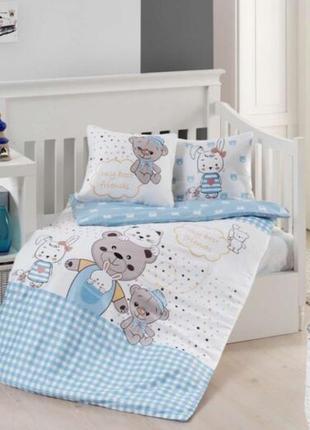 Постільна білизна для новонароджених first choice baby 100х150 см. teddy bear