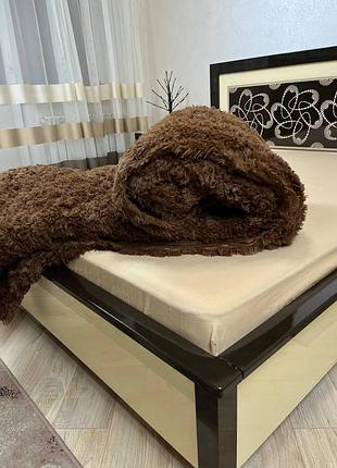 Одеяло-покрывало, травка, искусственный мех