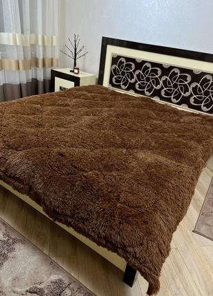 Одеяло-покрывало, травка, искусственный мех