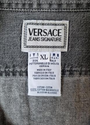 Джинсова сорочка футболка versace (l/xl)8 фото