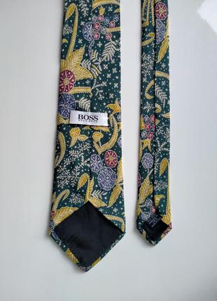 Краватка галстук hugo boss з квітами вінтаж3 фото