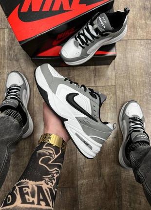 Мужские кроссовки nike air monarch iv gray black, стильная и удобная мужская обувь