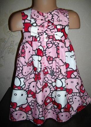 Платье h&amp;m hello kitty, полиестер, 3-4 года (98-104 см)