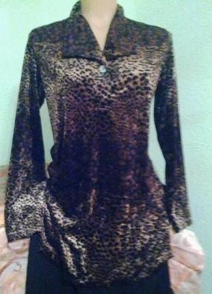 Красивая велюровая блуза-джемпер,,44-48.разм1 фото