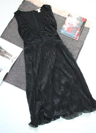 Нарядное черное платье с серебристым отливом для беременных h&m размер 38 м4 фото
