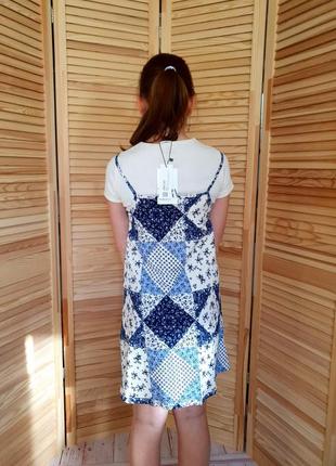 Платье печворк zara 10-12 лет 140-152 см дефект5 фото