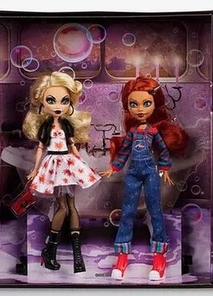 Коллекционная кукла чаки и тиффани монстер хай monster high skullector chucky and tiffany doll