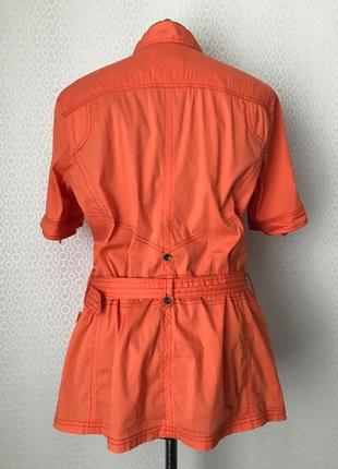 Стильная рубашка - сафари яркого оранжевого цвета от cecil, размер  xl5 фото