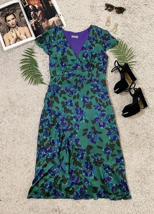 Легкое летнее платье с рюшами в цветочный принт No256max2 фото