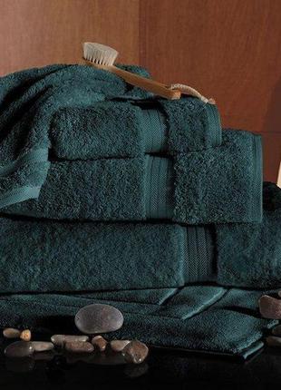Рушник махровий щільний для душу та лазні 100% бавовна туреччина 70х140 см daisy темно зелений