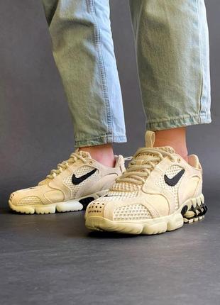 Женские кроссовки nike air zoom x stussy spiridon cage (beige)#найк6 фото