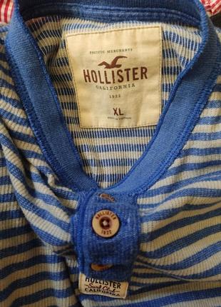 Женское поло в полоску с длинными рукавами hollister xl2 фото