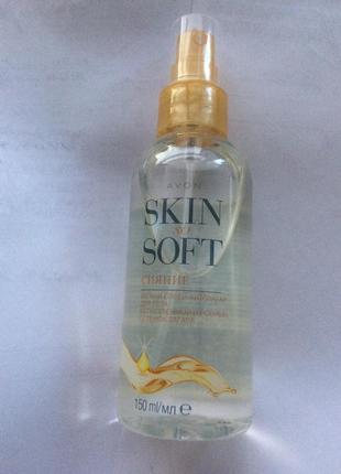 Лёгкий спрей автозагар для тела сияние skin so soft от avon