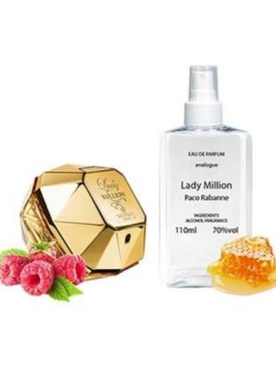 Paco rabanne lady million женская парфюмерия тестер 110 ml