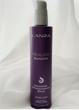 Разглаживающий термозащитный бальзам для волос l`anza healing smooth smoother straightening balm1 фото