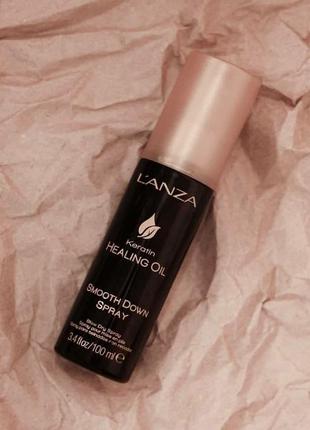 Спрей для гладкої укладки з кератиновим еліксиром lʼanza keratin healing oil smooth down spray