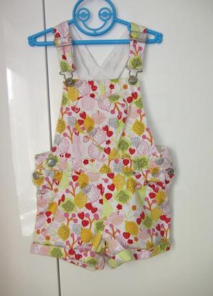 Джинсовий літній ромпер шорти-комбінезон комбінезон комбез з шортами h&m для дівчинки 1-1,5 роки