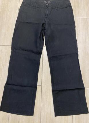 Базовые брюки/джинсы летниие льняные прямого кроя mac 32 xl