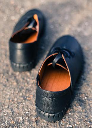 Мокасины prime shoes черные3 фото