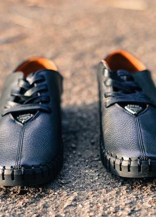 Мокасины prime shoes черные6 фото