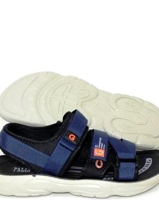 Стильные спортивные сандалии/босоножки синие женские - женская обувь на лето6 фото