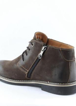 Зимові черевики lucky choice нубук, коричневі2 фото