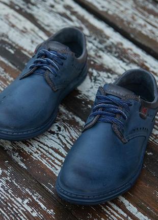 Польская мужская обувь синего цвета