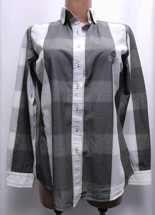 Lisa campione хлопковая премиум  рубашка клетка /7266/
