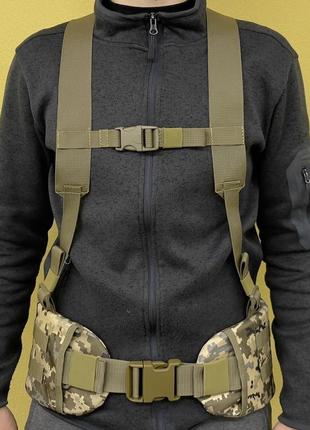 Розвантажувальний пояс тактичний irr cordura 500d мультикам melgo (рпс) ремінно-плечева система