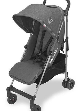 Прогулянкова коляска maclaren quest denim charcoal, сірий джинс (wd1g043322)
