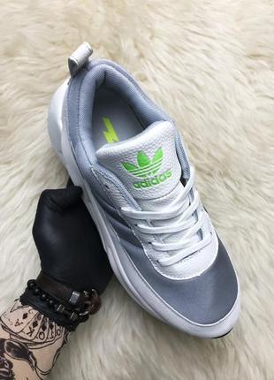 Adidas sharks white gray. чоловічі сірі білі кросівки адідас.