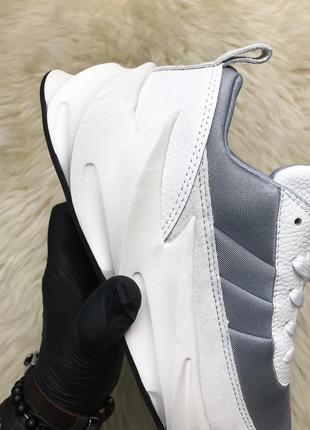 Adidas sharks white gray. мужские серые белые кроссовки адидас.6 фото