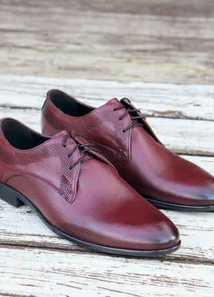 Стильные туфли бордового цвета 39 - 44 размер