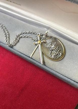 Підвіска щит і меч архангела михаїла fashion jewelry6 фото