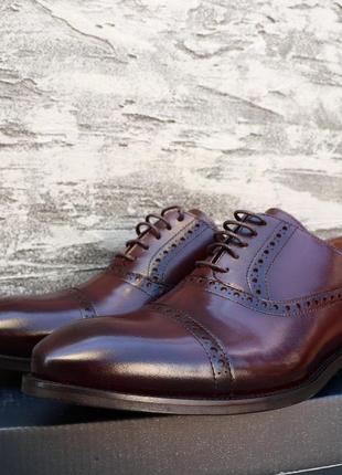 Чоловічі коричневі туфлі з натуральної шкіри сенсор україна