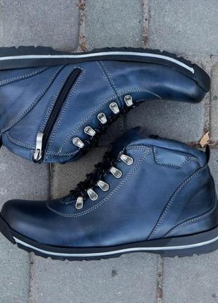 Легкие и удобные ботинки для мужчин. синие зимние кроссовки minardi1 фото