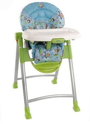 Стільчик для годування graco contempo my friend, салатовий з блакитним (g3a01myde)