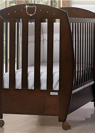 Дитяче ліжко micuna valeria big luxe, 140x70 см, коричневий (big valeria luxe walnu)