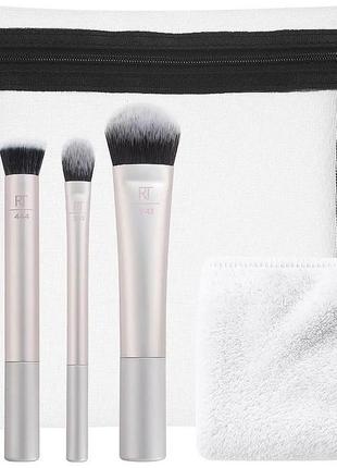 Подарочный набор щеточек/кистлов для макияжа в косметичке real techniques skin love complexion set2 фото