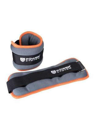 Утяжелители-манжеты для ног и рук power system ps-4073 ankle weights (2шт.*2 kg) (пара)