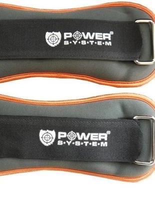 Утяжелители-манжеты для ног и рук power system ps-4073 ankle weights (2шт.*2 kg) (пара)2 фото