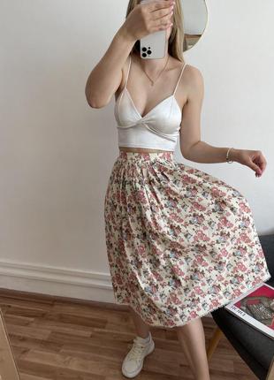 Цветочная юбка миди6 фото