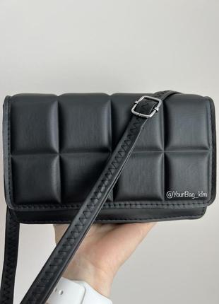 Сумка клатч женская черная, каркасная мини сумочка женская, черная базовая стильная2 фото