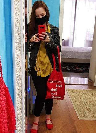 Сатинова сорочка блуза гірчичного кольору marks & spencer m&s