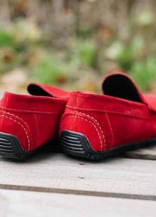 Красные мокасины prime shoes 42, 45 размеры2 фото