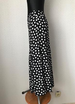 Классная юбка - годе в горошек, англия, 100% вискоза, размер 10, укр 44-462 фото