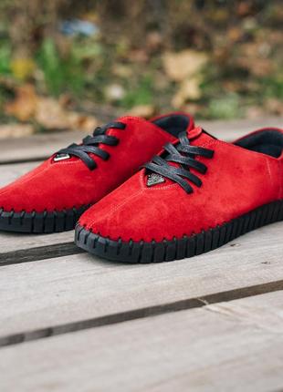 Чувствуй себя комфортно с красными мокасинами prime shoes3 фото