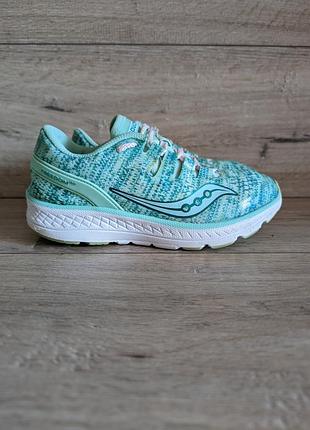 Детские мятные кроссовки б/у saucony freedom iso 31-32 р 20.5 см
