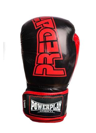 Боксерські рукавиці powerplay 3017 predator чорні карбон 8 унцій9 фото